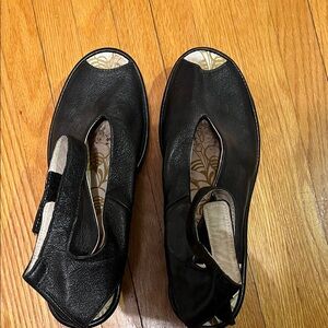 Fly London Black Wedges